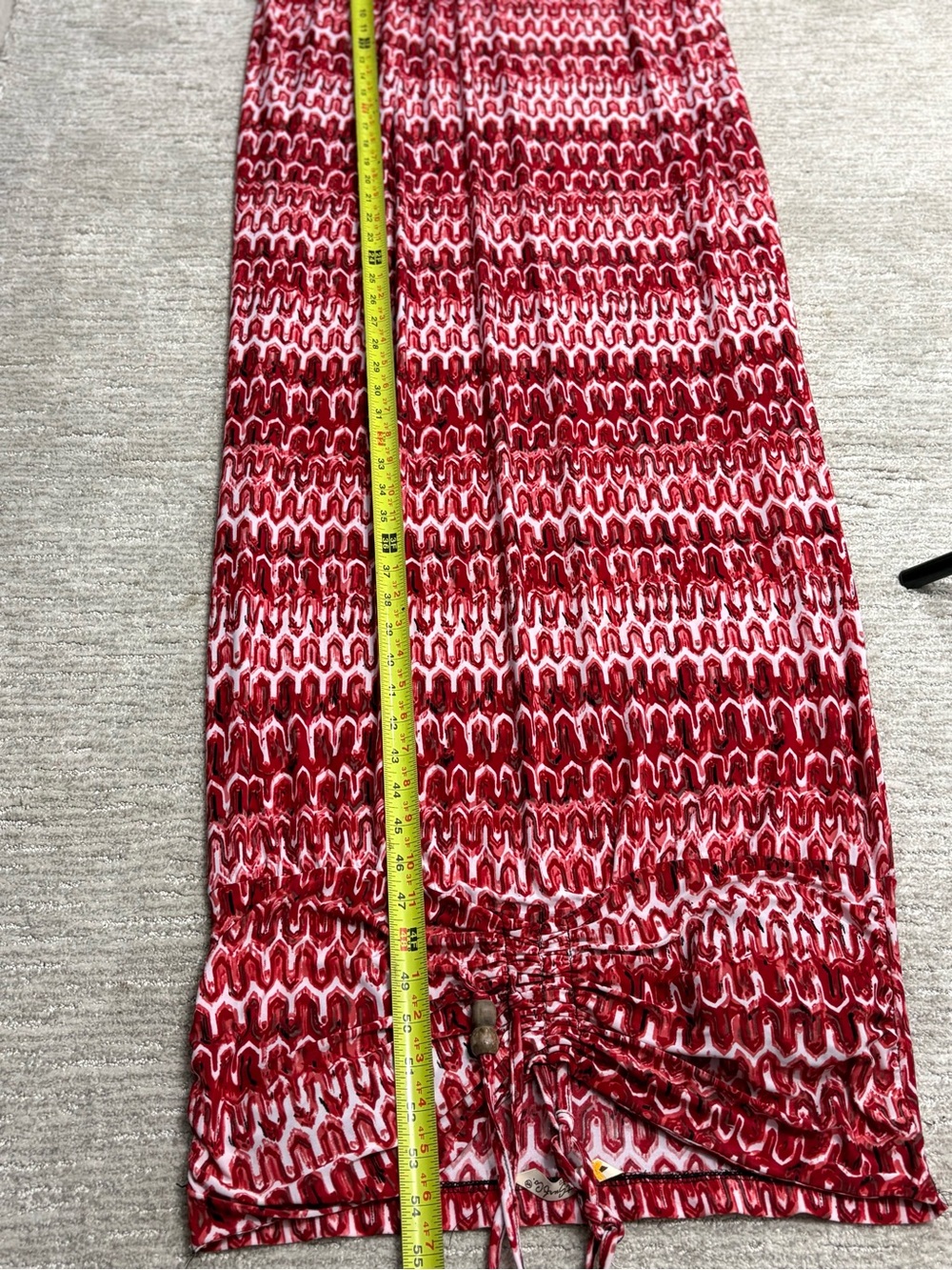 Red Printed Halter Maxi Dress - Picture 14 of 15